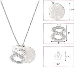 img 2 attached to 💎 Набор ювелирных изделий для девочек: браслет и ожерелье в качестве подарка на день рождения для дочерей.
