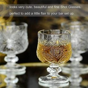 img 1 attached to 🥃 Sdatook Set of 6 Super Cute 1.75oz Shot Glasses - Cordial & Sherry Glass Set, Classical Style, Lead-free