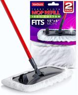 🧼 vanduck 100% cotton pad terry cloth mop refills 15x8 inches, 2 pack - top quality, extra absorbent, ideal for spotless cleaning (mop not included) logo