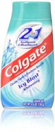 🦷 colgate 2 in 1 toothpaste & mouthwash: icy blast whitening, liquid gel - 3 pack, 4.6 oz each logo