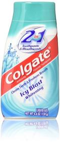 img 3 attached to 🦷 Colgate 2 in 1 Toothpaste & Mouthwash: Icy Blast Whitening, Liquid Gel - 3 Pack, 4.6 OZ Each