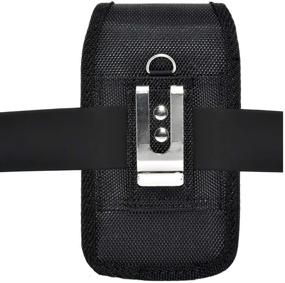 img 1 attached to 📱 Wonderfly Vertical Pouch - Heavy Duty Rugged Canvas Carrying Case with Belt Clip & Hook-and-Loop Fastener for Flip Phone or Smartphone up to 4.25x2.25x0.85 Inch Dimensions