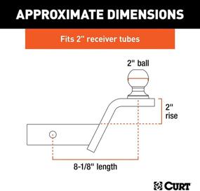 img 3 attached to 🚗 CURT 45155 Крепление прицепного устройства Fusion с шаром 2-дюймовый и шпилькой, подходит для разъема 2 дюйма, 7500 фунтов, подъем на 2 дюйма - Улучшенная оптимизация поиска.