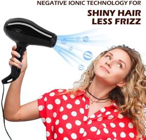 img 3 attached to 1875W Professional Infrared Ionic Hair Dryer with Diffuser - Fast & Safe Drying, Low Noise Blow Dryer