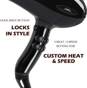 img 2 attached to 1875W Professional Infrared Ionic Hair Dryer with Diffuser - Fast & Safe Drying, Low Noise Blow Dryer
