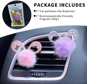 img 2 attached to 💎 Elevate Your Car Interior with Handmade Bling Car Accessories for Women: Crystal Air Vent Clips and Elegant Charms with Replacement Pads and Easy Cleaning - White Ball