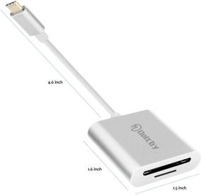 img 2 attached to 🖇️ USB C SD/MicroSD Card Reader - Memory Card Reader for Galaxy S20/S10/S9, MacBook Pro 2019, MacBook Air, iPad Pro, Surface Book 2, Surface Go, and Other USB C Devices