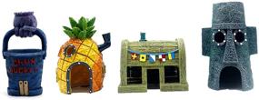 img 4 attached to 🏠 AnxunJim Aquarium Decor: Pineapple House, Spongebob House, Crab Restaurant, Krusty Krab, and More!