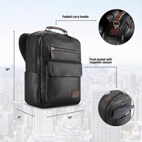 img 3 attached to Pebbled Leather Solo Kilbourn Backpack: Sleek and Stylish Travel Companion