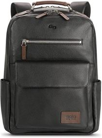 img 4 attached to Pebbled Leather Solo Kilbourn Backpack: Sleek and Stylish Travel Companion