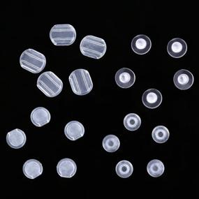 img 3 attached to Maxdot 100 Pieces: Clear Silicone Earring Pads for Comfortable Clip-On Earrings - 4 Sizes Included