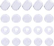 maxdot 100 pieces: clear silicone earring pads for comfortable clip-on earrings - 4 sizes included logo