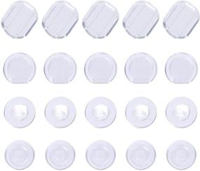 img 4 attached to Maxdot 100 Pieces: Clear Silicone Earring Pads for Comfortable Clip-On Earrings - 4 Sizes Included