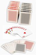 🃏 chipsandgames value pack: 12 decks of paper playing cards, plastic coated - 6 red & 6 blue (poker size regular index) логотип