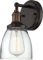 nuvo lighting vintage incandescent wall sconce with clear glass cone shade in rustic bronze finish logo