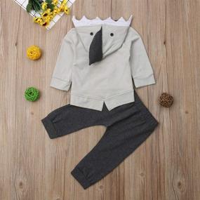 img 2 attached to 👶 Baby Boy Clothing Sets: Newborn Toddler Sweatsuit Clothes for Ultimate Style