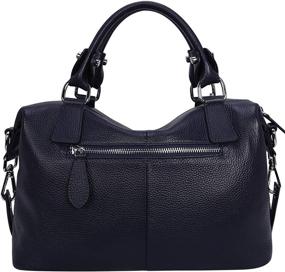 img 3 attached to 👜 Women's Leather Shoulder Handle Handbags & Wallets: Satchels for Women