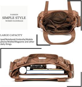 img 2 attached to 👜 Стильная кожаная сумка с множеством карманов: кошельки, сумки на плечо для женщин с кошельком - идеальный выбор в стиле хобо
