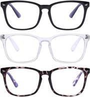 various blocking eyeglasses computer white black leopard logo