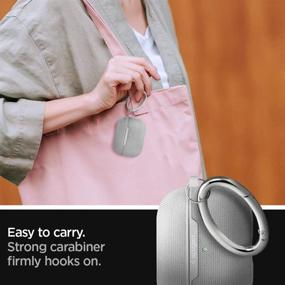 img 2 attached to 👜 Чехол Spigen Urban Fit для Airpods Pro - серый | Тканевый чехол с ключевым кольцом