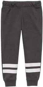 img 3 attached to Batermoon Striped Sweatpants Elastic Athletic Girls' Clothing and Pants & Capris