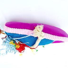 img 1 attached to 👟 Durable and Vibrant Hanging Sneaker Shoe Toy with Shredding Crinkly Paper - Perfect for Medium and Large Parrot Fun