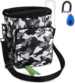 img 2 attached to 🐶 LUKITO Dog Treat Pouch - Large Capacity Training Bag with Multiple Pockets, XL Shoulder Strap, Belt Clip, Poop Bag Dispenser, Clicker Training Kit, and Puppy Walking Fanny Pack