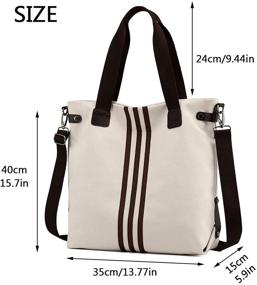 img 2 attached to Goldwheat Canvas Shoulder Vintage Capacity Women's Handbags & Wallets