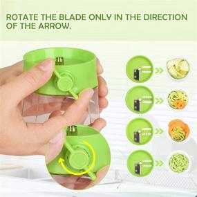 img 3 attached to KUACALL Handheld Spiralizer Vegetable Zucchini