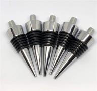 🍾 10-pack chrome cone bottle stopper kit for wood turning логотип