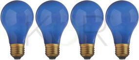 img 1 attached to 💡 (4 Pack) Ceramic Blue A19 Incandescent Light Bulb - 25 Watt - 130V - E26 Base - Standard (Medium) - 25A/B - 25A19/B - 25W