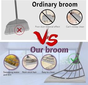 img 2 attached to Efficient Multifunction Magic Broom: Sweep, Wash, Wipe, Non-Stick Pet Hair Removal - Gray Broom and Hook Included!