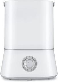 img 4 attached to 🏠 Quiet Ultrasonic Humidifiers for Bedroom Large Room Home, 26dB Noise Level, 95mm Water Inlet, Adjustable Mist, Auto Shut-Off, Easy to Clean and 12-50H Humidifying (White)