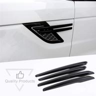 🎹 metyoucar piano black abs side door fender air vent outlet trim for land rover range rover sport 2014-2017 logo