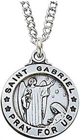 img 2 attached to 🙏 Divinely Crafted Saint Gabriel Pewter Medal Pendant: Includes Holy Prayer Card