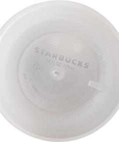 img 2 attached to ☕ Starbucks Reusable Frosted Cold Cup Bundle - 24 oz with Lid and Green Straw w/ Stopper