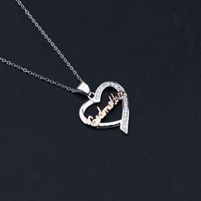 img 2 attached to 🙏 BNQL Godmother Gifts Heart Pendant Necklace - Religious Jewelry for Godmothers, Gift from Godchild - Christian Godmother Necklace - Christian Gifts