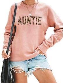 img 4 attached to 🐆 Mama Sweatshirt Women: Cute Leopard Funny Letter Print Mom Blouse Tops - Casual Long Sleeve Vacation Shirts