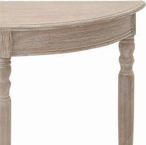 img 1 attached to 🪑 Deco 79 96329 Wood Half-Round Console Table, 32" x 32", Taupe - Stylish and Functional Home Decor