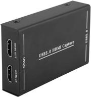 🎥 видеокарта для захвата видео в высоком разрешении hdmi: usb 3.0, хранилище записи 1080p hd для прямых трансляций, записи игр и аудио/видео конвертации. логотип