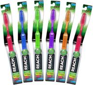 🪥 reach toothbrush, medium bristles, full head – pack of 12 logo