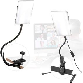 img 4 attached to LimoStudio [2 Pack] LED Light Panel Kit: Powerful Lighting Solution with Gooseneck Adapter, Table Top Stand, and Mounting Clamp for Stunning Photo and Video Studio Results - AGG2205