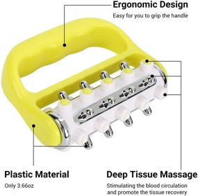 img 2 attached to 🟡 Sweeada Массажная тренировка фасции и удаление целлюлита: ролик для массажа мышц для глубокого миофасциального расслабления - Желтый