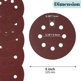 img 2 attached to 🛠️ Bates Sanding Discs 5 Inch 8 Hole, 30 Pack - Assorted Grits 40 80 120 220 320 600: Sanding Pads for Efficient Surface Finishing