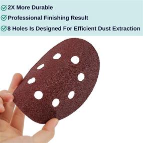 img 1 attached to 🛠️ Bates Sanding Discs 5 Inch 8 Hole, 30 Pack - Assorted Grits 40 80 120 220 320 600: Sanding Pads for Efficient Surface Finishing