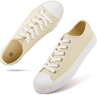 👟 womens white pu leather sneakers low top tennis shoes casual walking shoes by hash bubbie logo