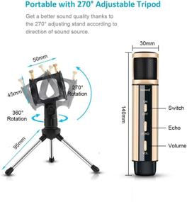 img 3 attached to 🎤 Versatile USB Microphone with Stand - Ideal for ASMR, Garageband, Smule, Stream, YouTube, Voice Overs & More! - ZealSound Metal Condenser Recording Microphone (Gold)