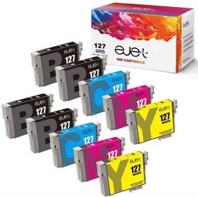 img 4 attached to 🖨️ Ejet Remanufactured Ink Cartridge Replacement for Epson 127 T127 - Compatible with Workforce WF-3520 WF-3530 WF-3540 WF-7520 645 545 630 840 845 Stylus NX625 (10 Pack: 4 Black, 2 Cyan, 2 Magenta, 2 Yellow)