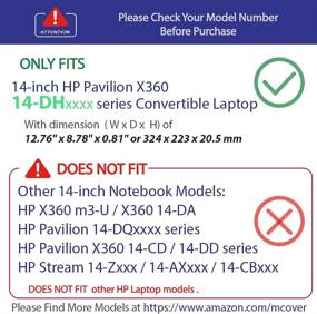 img 2 attached to 💙 mCover Hard Shell Case for 2020 14" HP Pavilion x360 14-DHxxxx Series - Blue