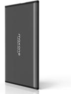 💻 maxone 500gb ультратонкий портативный внешний жесткий диск usb 3.0 для пк, mac, ноутбуков, ps4, xbox one - угольно-серый логотип